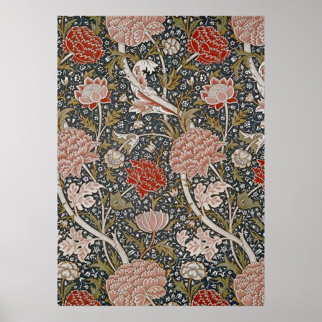 Vintage Cray Textile Print William Morris Poster (Front)