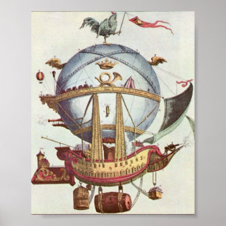 Vintage Crazy Balloon Poster