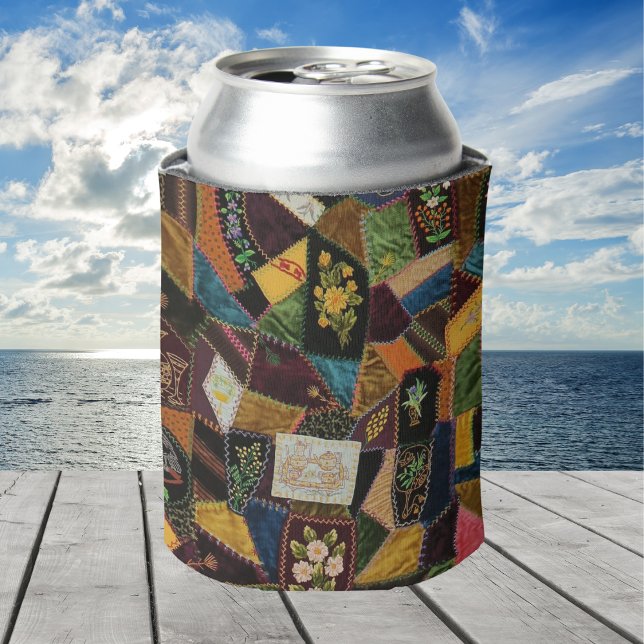 Vintage Crazy Quilt Can Cooler (Creator Uploaded)