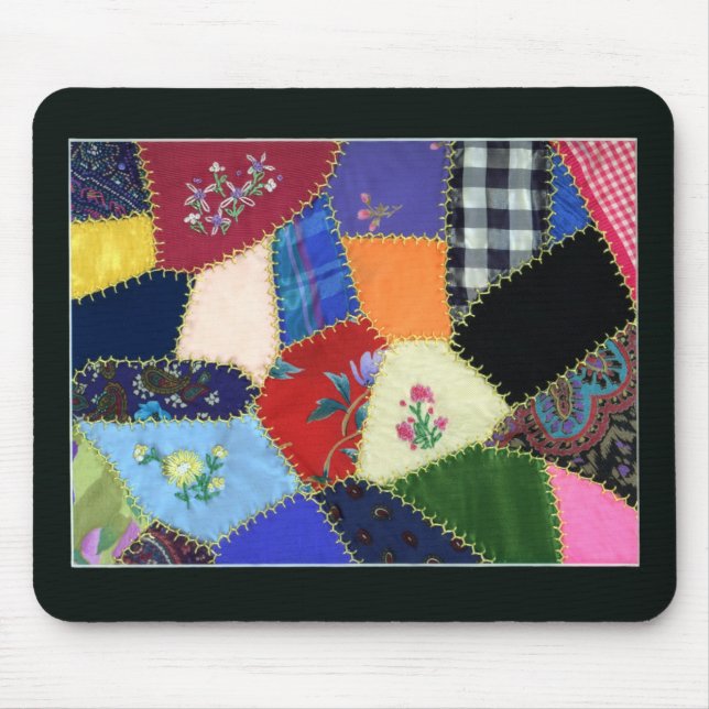 Vintage Crazy Quilt Mousepad (Front)