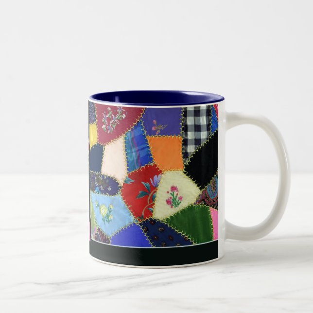 Vintage Crazy Quilt Mug (Right)
