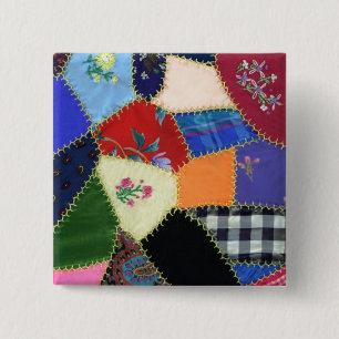 Vintage Crazy Quilt Pin