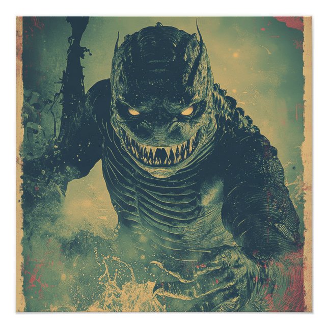 Vintage Creature From The Black Lagoon  Poster (Front)