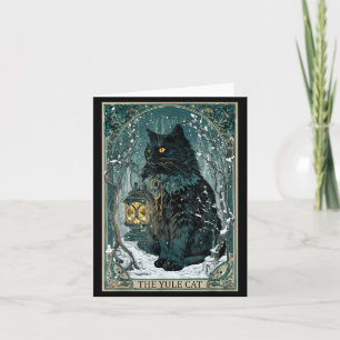 Vintage Creepmas The Yule Cat Tarot Card Dark Chri