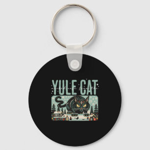 Vintage Creepmas The Yule Cat Tarot Card Dark Chri Key Ring