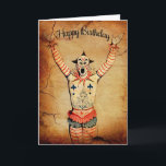 Vintage Creepy Clown Birthday Card<br><div class="desc">Custom restored,  high quality vintage clown image.</div>