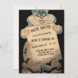 Vintage Creepy Clown Customisable Party Invitation