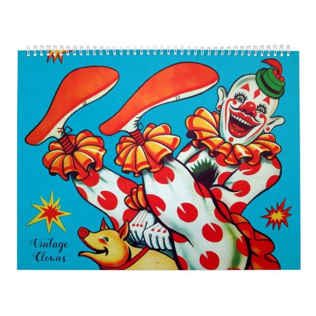 Vintage Creepy Clowns Calendar (Cover)