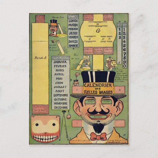 Vintage Creepy Cutout Postcard (Front)