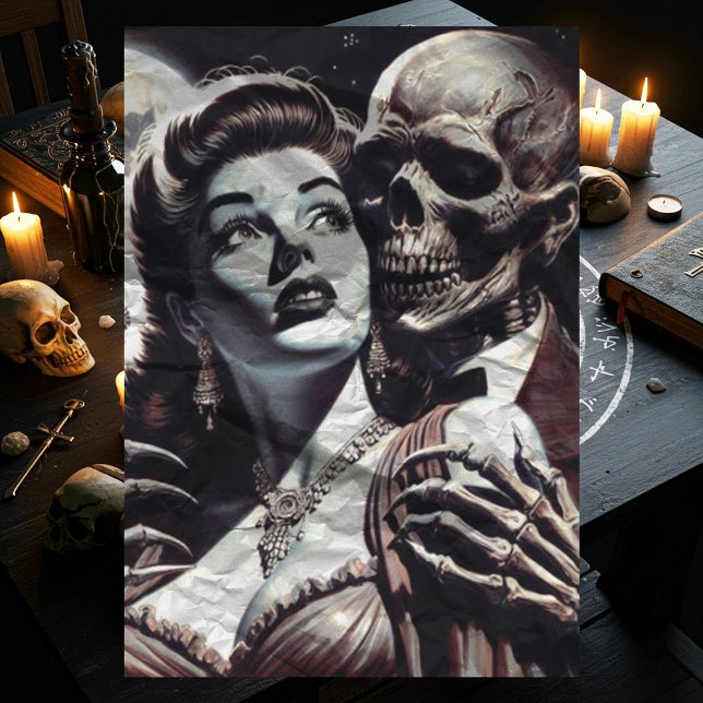 Vintage Creepy Horror Woman Tissue Paper (Creator Uploaded)