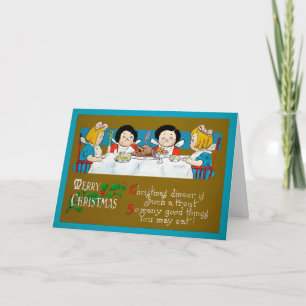 Vintage Creepy Kids Christmas Card