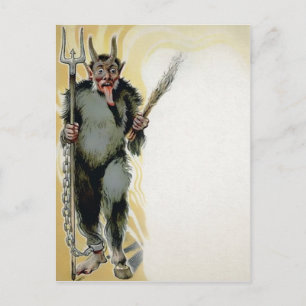 Vintage Creepy Krampus Postcard
