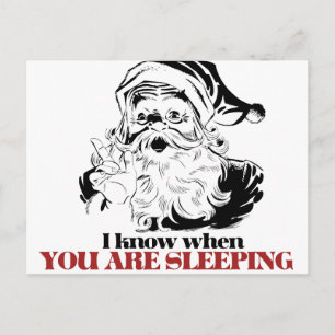 Vintage Creepy Santa Holiday Postcard