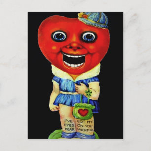 Vintage Creepy Valentines Day Postcard