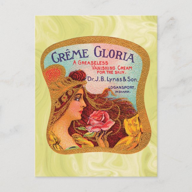 Vintage Creme Gloria Vanishing Skin Creme Postcard (Front)