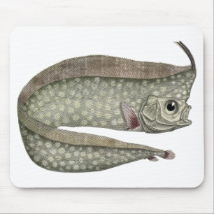 Vintage Crested Oarfish Fish, Marine Aquatic Life Mouse Pad