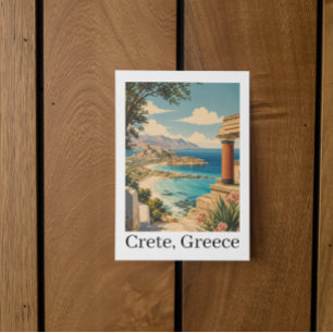 Vintage Crete Greece Greek Island Vacation Travel Postcard