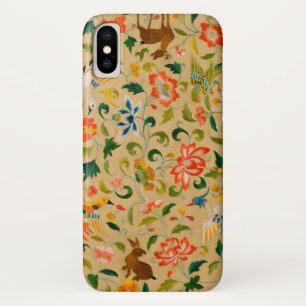 Vintage Crewel Animal Embroidery: Antique Tapestry iPhone X Case