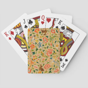 Vintage Crewel Animal Embroidery: Antique Tapestry Playing Cards