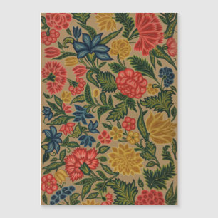 Vintage Crewel Floral Embroidery Pattern