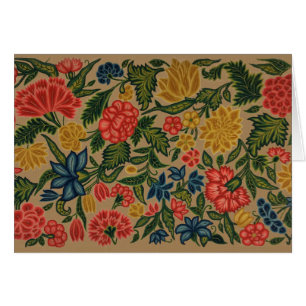 Vintage Crewel Floral Embroidery Pattern