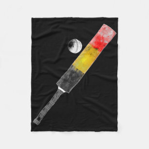 Vintage Cricket Belgium Flag Belgians Pride  Fleece Blanket