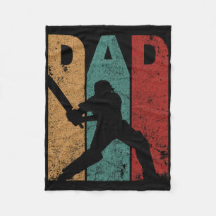 Vintage Cricket Dad Fathers Day Gift Ideas Cricket Fleece Blanket