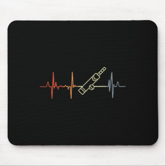 Vintage Cricket Heartbeat Cricket Player Heart Rat Mouse Pad