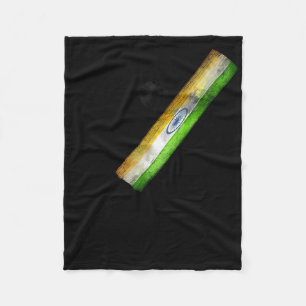 Vintage Cricket India Flag Indians Pride  Fleece Blanket