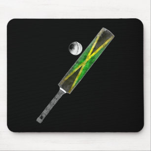 Vintage Cricket Jamaica Flag Jamaican Pride Mouse Pad