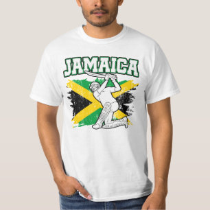Vintage Cricket Jamaica Flag T-shirt Jamaican 