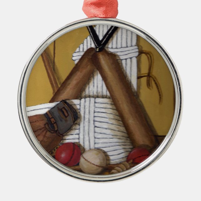 Vintage Cricket Metal Tree Decoration (Front)
