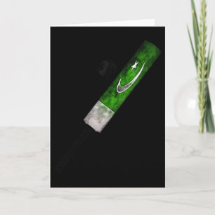 Vintage Cricket Pakistan Flag Pakistani Pride  Card
