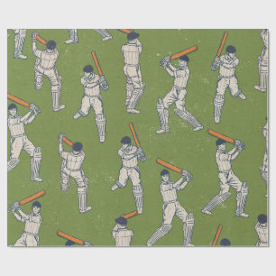Vintage Cricket pattern Wrapping Paper