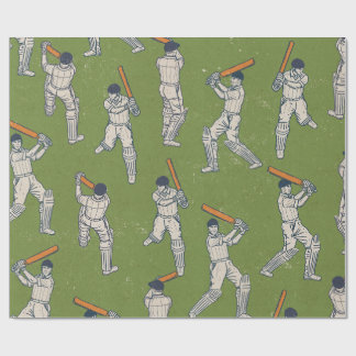 Vintage Cricket pattern Wrapping Paper
