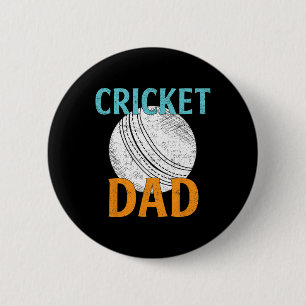 Vintage Cricket Player Dad Gifts Funny Sports Love 6 Cm Round Badge