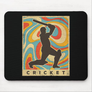Vintage Cricket Sport Retro Poster 1 Mouse Pad