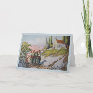 Vintage Croatian Sretan Uskrs Easter Greeting Card