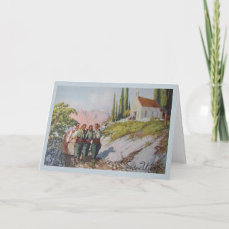 Vintage Croatian Sretan Uskrs Easter Greeting Card