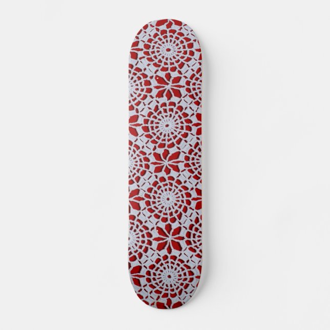 Vintage Crochet Pattern Skateboard (Front)