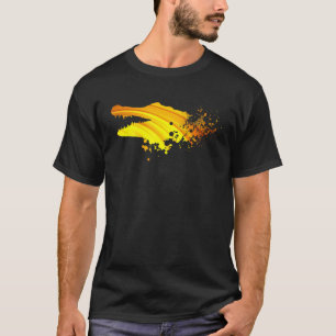 Vintage Crocodile Silhouette Reptile Alligator Cro T-Shirt