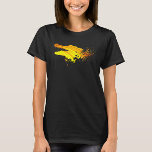 Vintage Crocodile Silhouette Reptile Alligator Cro T-Shirt