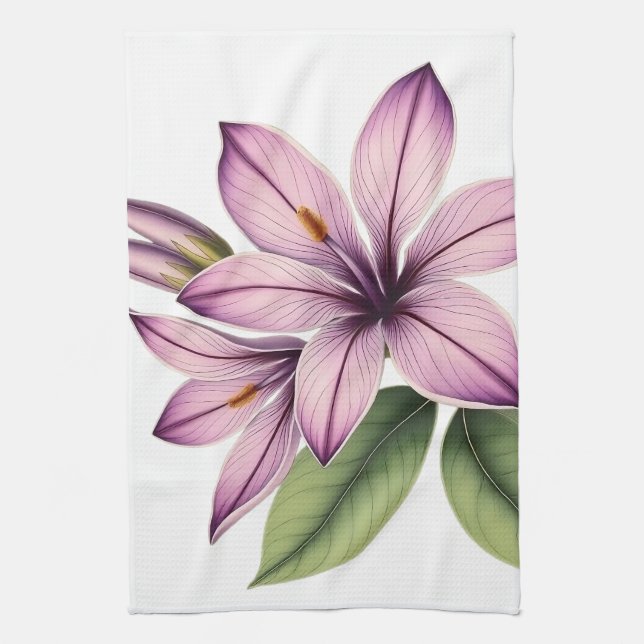 Vintage Crocus Tea Towel (Vertical)