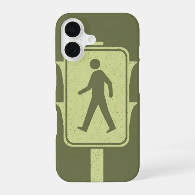 Vintage Crosswalk Signal iPhone 16 Case (Back)