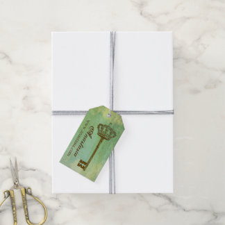 Vintage Crown & Key Custom Gift or Product Tags