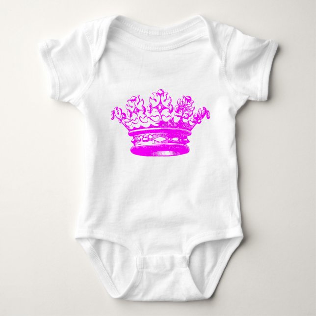 Vintage Crown - Magenta Baby Bodysuit (Front)