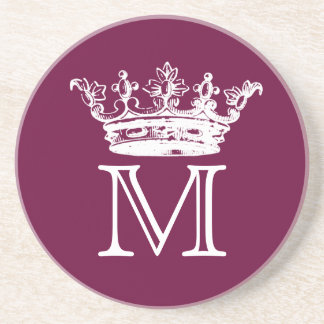Vintage Crown Monogram Coaster