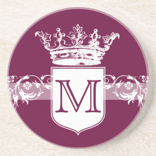 Vintage Crown Monogram Coaster