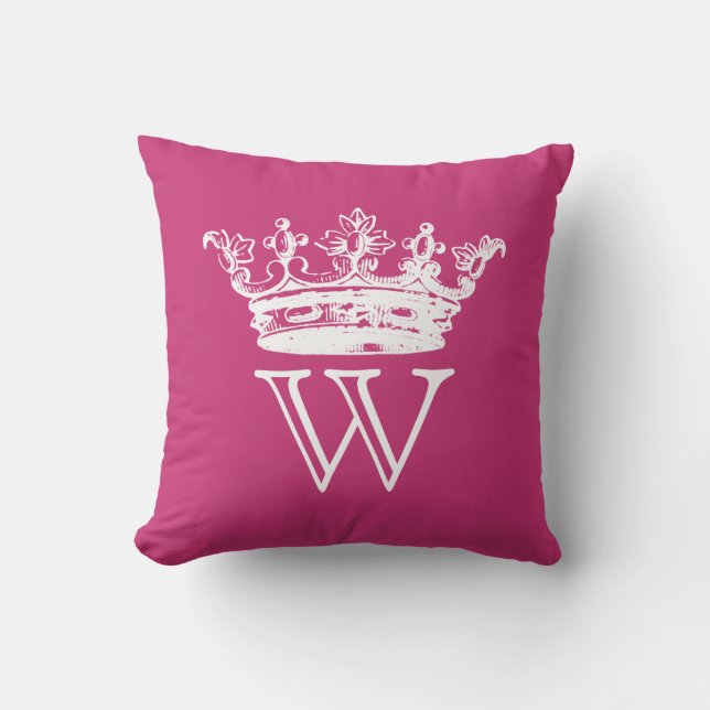 Vintage Crown Monogram Cushion (Front)