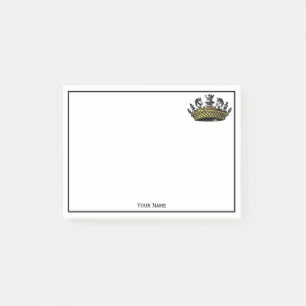 Vintage Crown With Chess Pieces Colour Post-it Notes